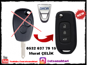 Dacia lodgy anahtar ve sustalı anahtar görseli