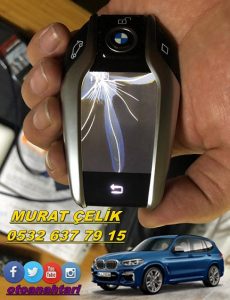 bmw x3 ekranlı anahtar tamiri