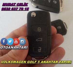 volkswagen golf 5 yedek anahtar